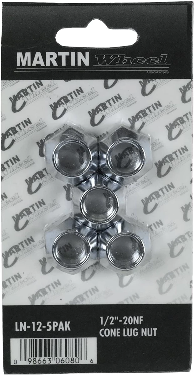 Martin Wheel (LN-12-5PAK) 1/2"-20 Trailer Lug Nut- 5 Pack 1 Martin Wheel (LN-12-5PAK) 1/2"-20 Trailer Lug Nut- 5 Pack
