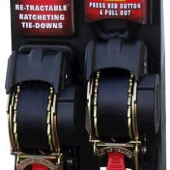 Erickson 34415 1β³ x 10β β 1200 lb Retractable Ratchet Strap - 2 Pack