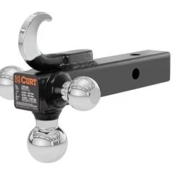 Curt Mfg. Multi-Ball Mount with Hook (2" Solid Shank, 1-7/8", 2" & 2-5/16" Chrome Balls)