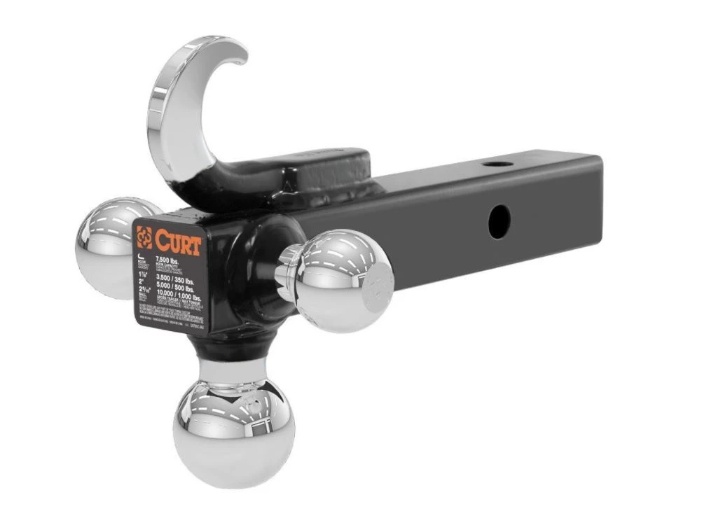 Curt Mfg. Multi-Ball Mount with Hook (2" Solid Shank, 1-7/8", 2" & 2-5/16" Chrome Balls) 1 Curt Mfg. Multi-Ball Mount with Hook (2" Solid Shank, 1-7/8", 2" & 2-5/16" Chrome Balls)