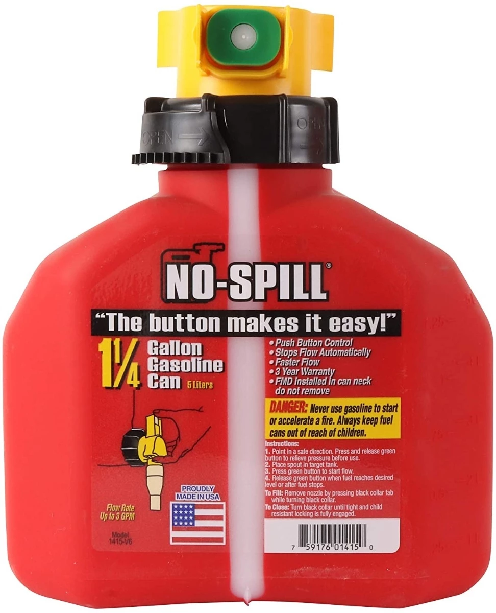 No-Spill 1415 1-1/4-Gallon Poly Gas Can (CARB Compliant) 4 No-Spill 1415 1-1/4-Gallon Poly Gas Can (CARB Compliant) - Image 4