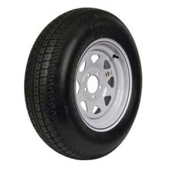 Martin Wheel C Bias Ply Highway Service Trailer Tire w/5 Hole White Rim