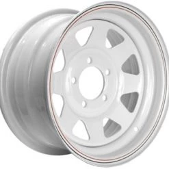 Custom White Spoke Rim w/Red & Blue Stripes