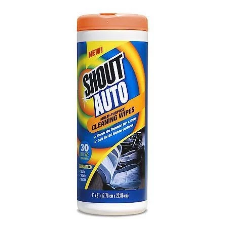 Shout Auto Multi-Purpose Cleaning Wipes - 30 Count 1 Shout Auto Multi-Purpose Cleaning Wipes - 30 Count