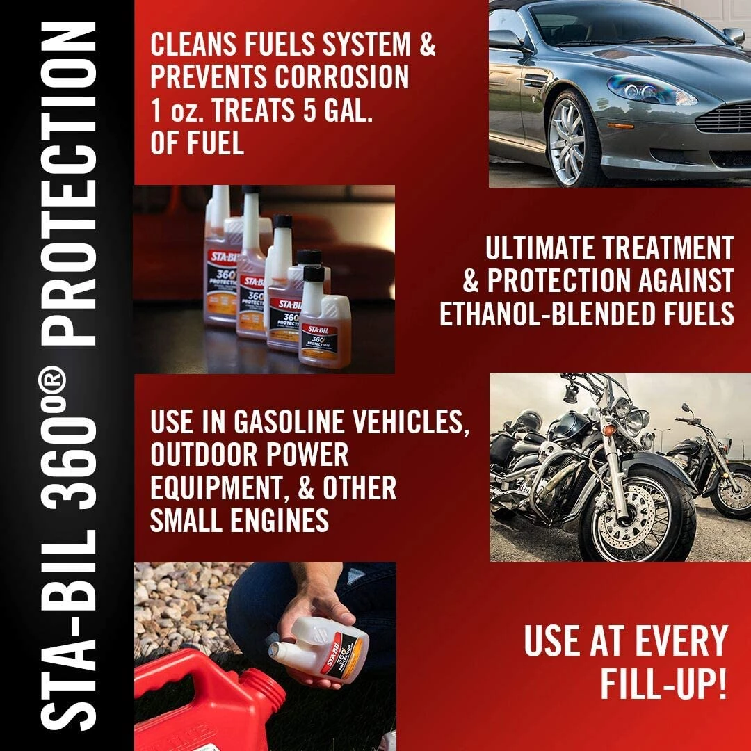 STA-BIL 360 Protection - Ethanol Treatment And Fuel Stabilizer 32 ft. oz. 5 STA-BIL 360 Protection - Ethanol Treatment And Fuel Stabilizer 32 ft. oz. - Image 5