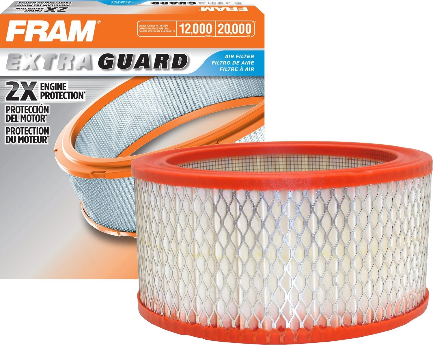 Fram Extra Guard� Round Plastisol Air Filters 1 Fram Extra Guard� Round Plastisol Air Filters