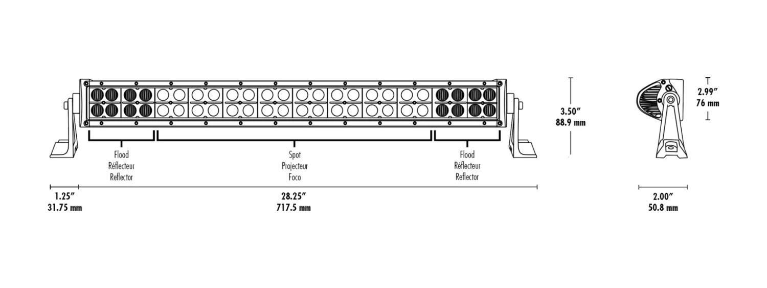 Hopkins CWL52450 LED Double Row Light Bar Kit with Remote, Spot/Flood Beam – 24 inch 2 Hopkins CWL52450 LED Double Row Light Bar Kit with Remote, Spot/Flood Beam – 24 inch - Image 2
