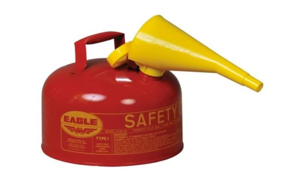 Eagle 2 Gallon Steel Safety Can For Flammables, Type I, Red 1 Eagle 2 Gallon Steel Safety Can For Flammables, Type I, Red