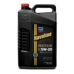 Chevron Havoline SAE 5W-20 Synthetic Blend Motor Oil 5 qt. Plastic Jug