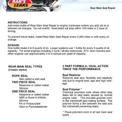 Bar's Engine Concentrated Rear Main Seal Repair -Automotive Sales Shop 81jql6pmi l ac sl1500 1
