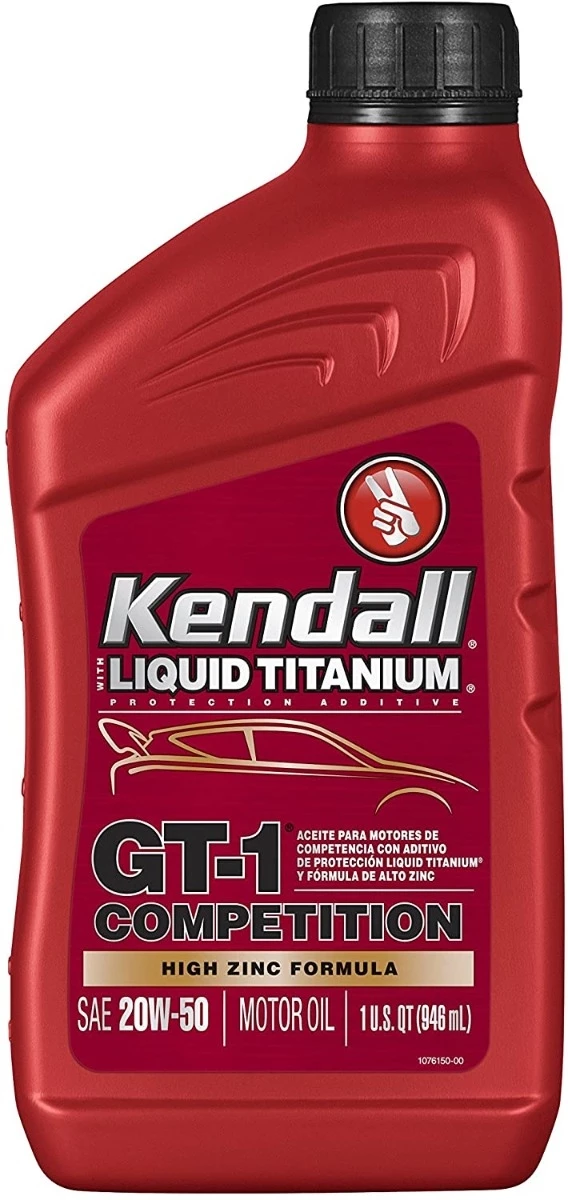 Kendall Liquid Titanium GT-1 Competition 20W50 Motor Oil - 1 Quart 1 Kendall Liquid Titanium GT-1 Competition 20W50 Motor Oil - 1 Quart