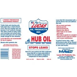Lucas Hub Oil - Quart 4 Lucas Hub Oil - Quart -Automotive Sales Shop 8800592 2