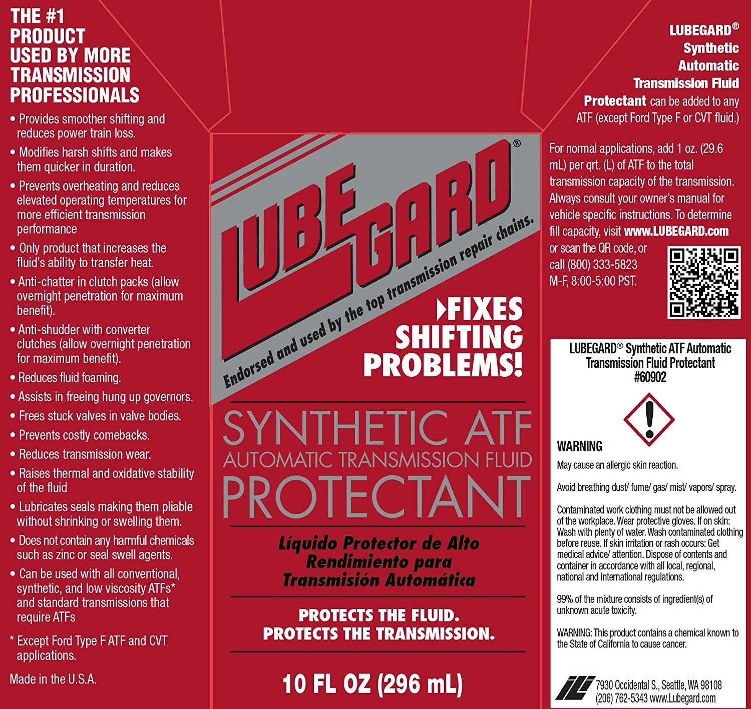 LubeGard Automatic Transmission Fluid Protectant with LXE® Technology - 10 oz 4 LubeGard Automatic Transmission Fluid Protectant with LXE® Technology - 10 oz - Image 4