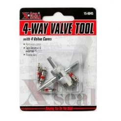 X-tra Seal 4-Way Valve Tool W/4 Valve Cores