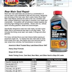 Bar's Engine Concentrated Rear Main Seal Repair 7 Bar's Engine Concentrated Rear Main Seal Repair -Automotive Sales Shop 91elbidgibl ac sl1500