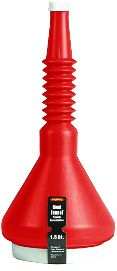Legacy Red Funnel 13 X .5 OD, 1.25qt 1 Legacy Red Funnel 13 X .5 OD, 1.25qt