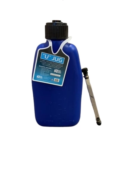 Motorsport 5 Gallon Square Plastic Utility Jug, Blue 1 Motorsport 5 Gallon Square Plastic Utility Jug, Blue