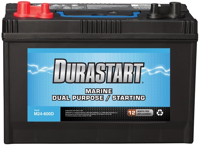 Durastart 12V Marine Deep Cycle/Starting Battery 1 Durastart 12V Marine Deep Cycle/Starting Battery