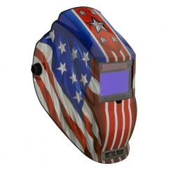Metal Man 9 to 13 Shade Auto Darkening Welding Helmet - Patriotic -Automotive Sales Shop metal man welding helmets apa8735sgc 1f 1000