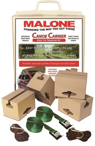 Malone Standard Canoe Carrier with Tie-Downs - Foam Block Style - 6" Long 1 Malone Standard Canoe Carrier with Tie-Downs - Foam Block Style - 6" Long