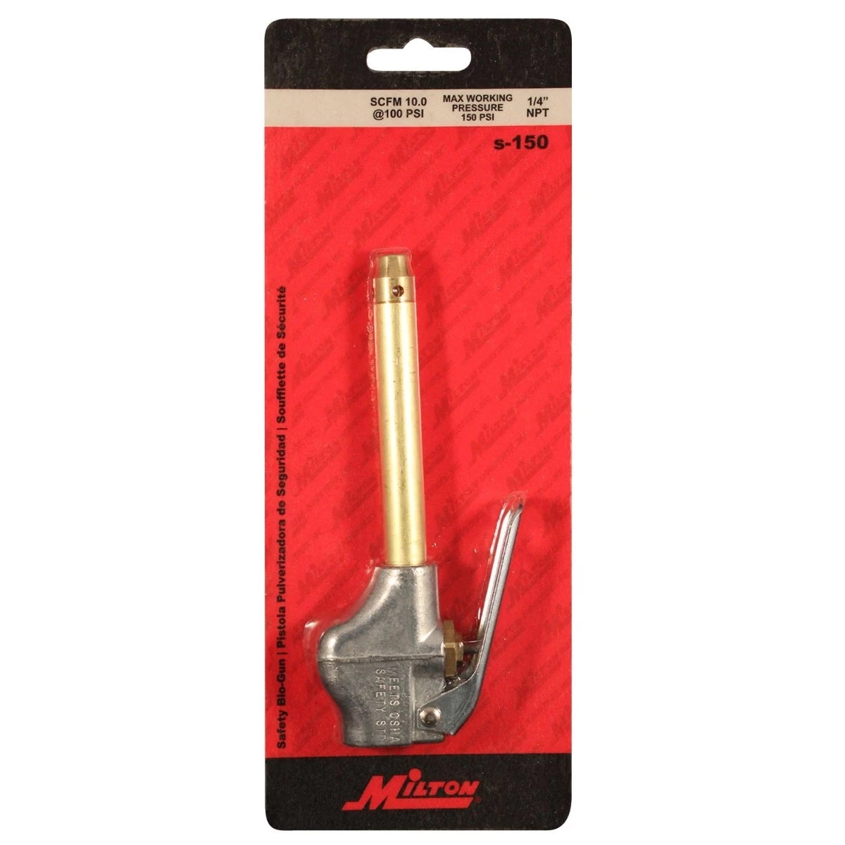 Milton Industries 1/4" NPT Lever Style Blow Gun 2 Milton Industries 1/4" NPT Lever Style Blow Gun - Image 2