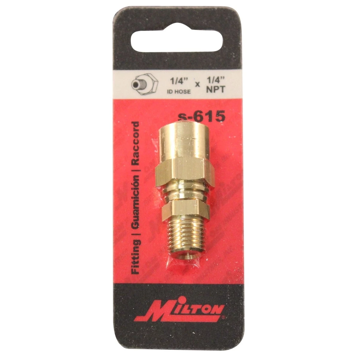 Milton 1/4" MNPT Reusable Hose End Fitting 2 Milton 1/4" MNPT Reusable Hose End Fitting - Image 2